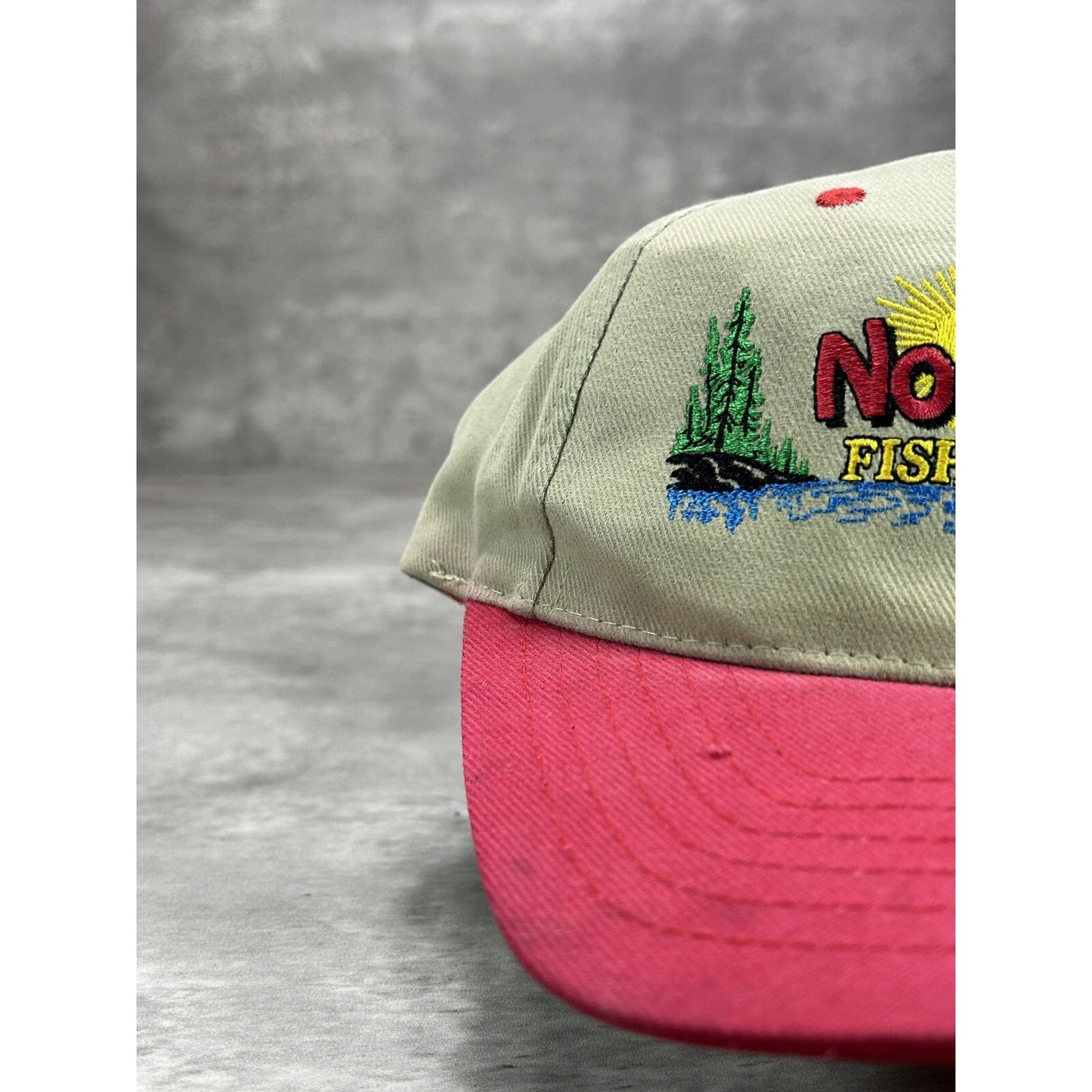 Vintage 90s Northland Fishing Tackle Embroidered Spellout Snapback Hat OSFA