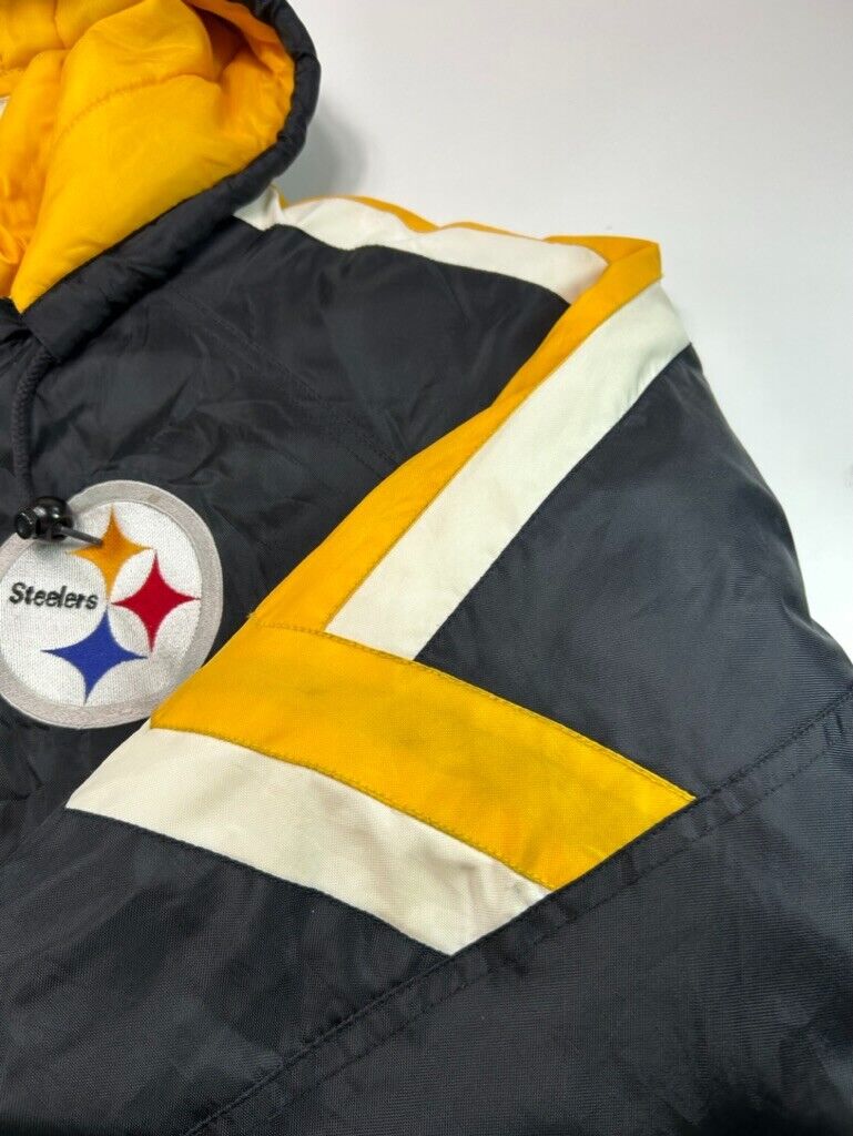 Vintage Pittsburgh Steelers Embroidered Logo insulated Starter Jacket Sz Medium