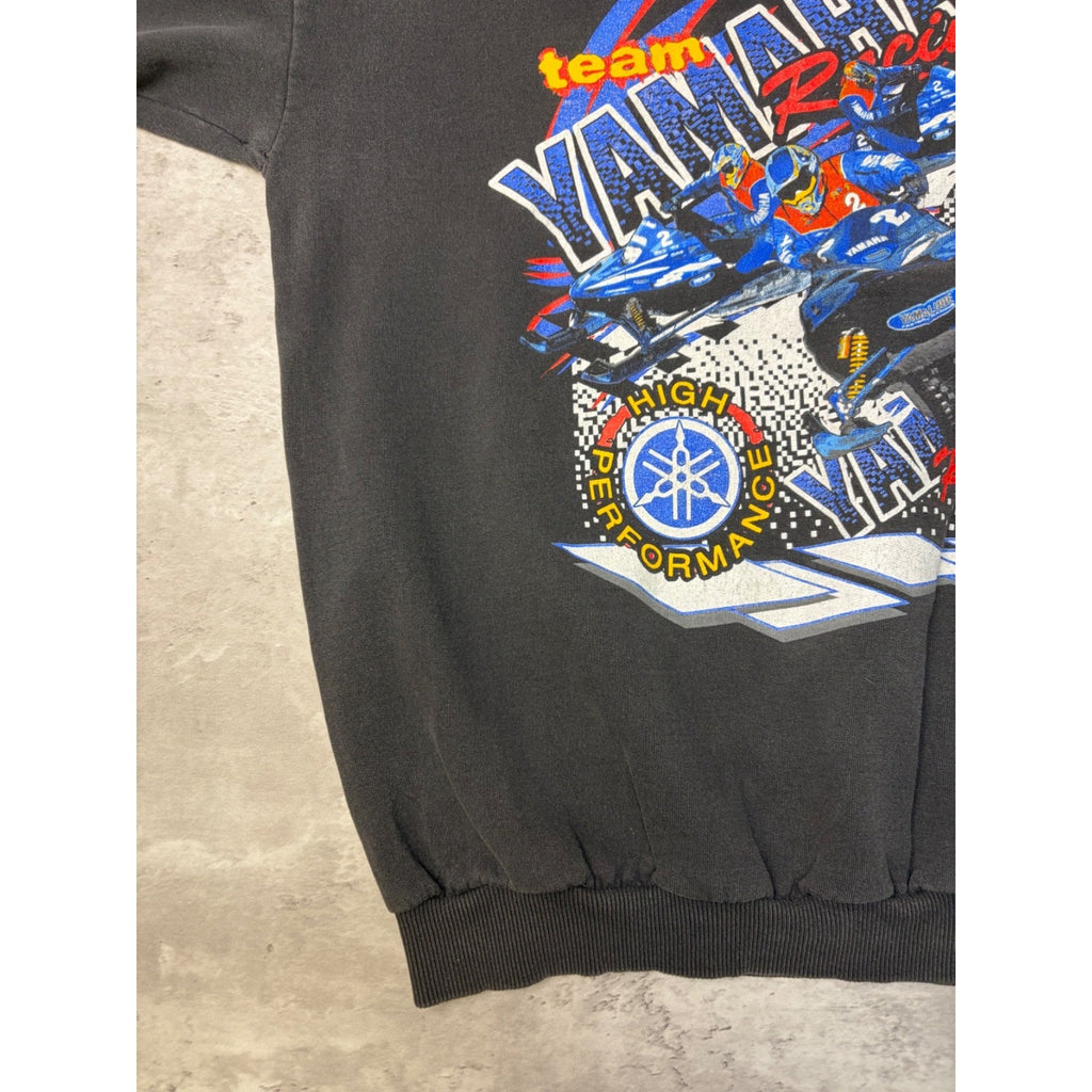 Vintage 90s Team Yamaha Racing Snowmobile Graphic Sweatshirt Size Large