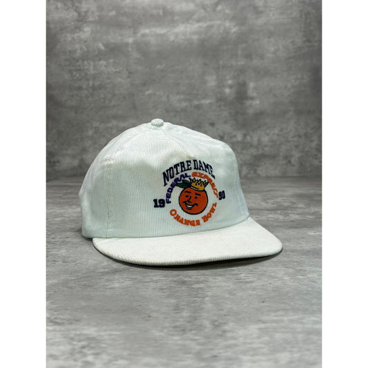 Vintage 1990 Notre Dame Fighting Irish NCAA Orange Bowl Snapback Hat OSFA
