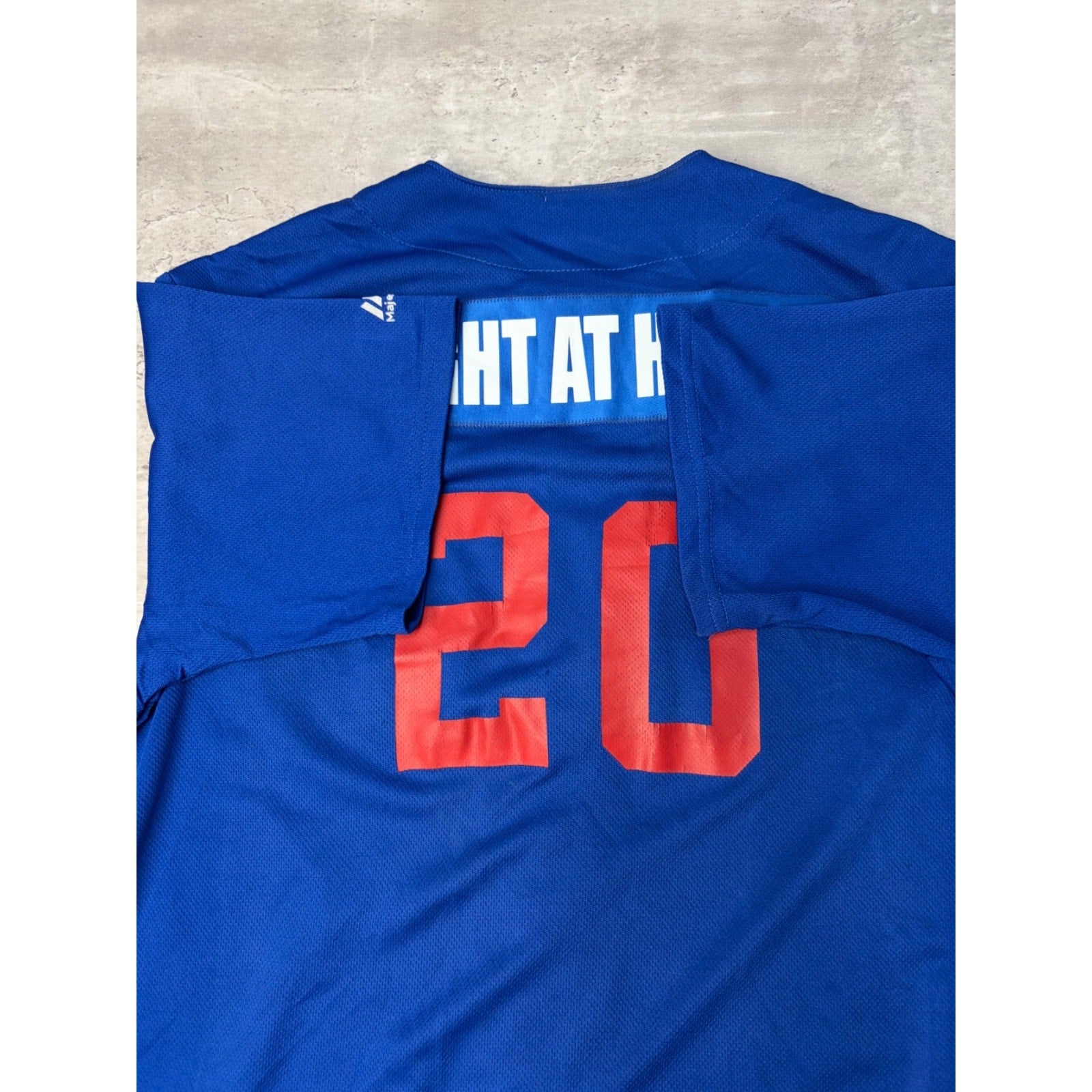 Vintage Texas Rangers #20 Right At Home Majestic Baseball Jersey Size Medium