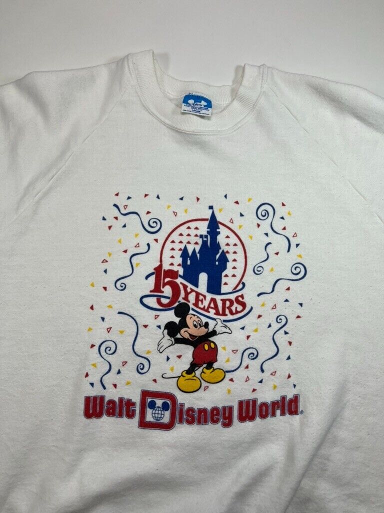 Vintage 80s Walt Disney World 15 Year Anni. Celebration Sweatshirt Size Large