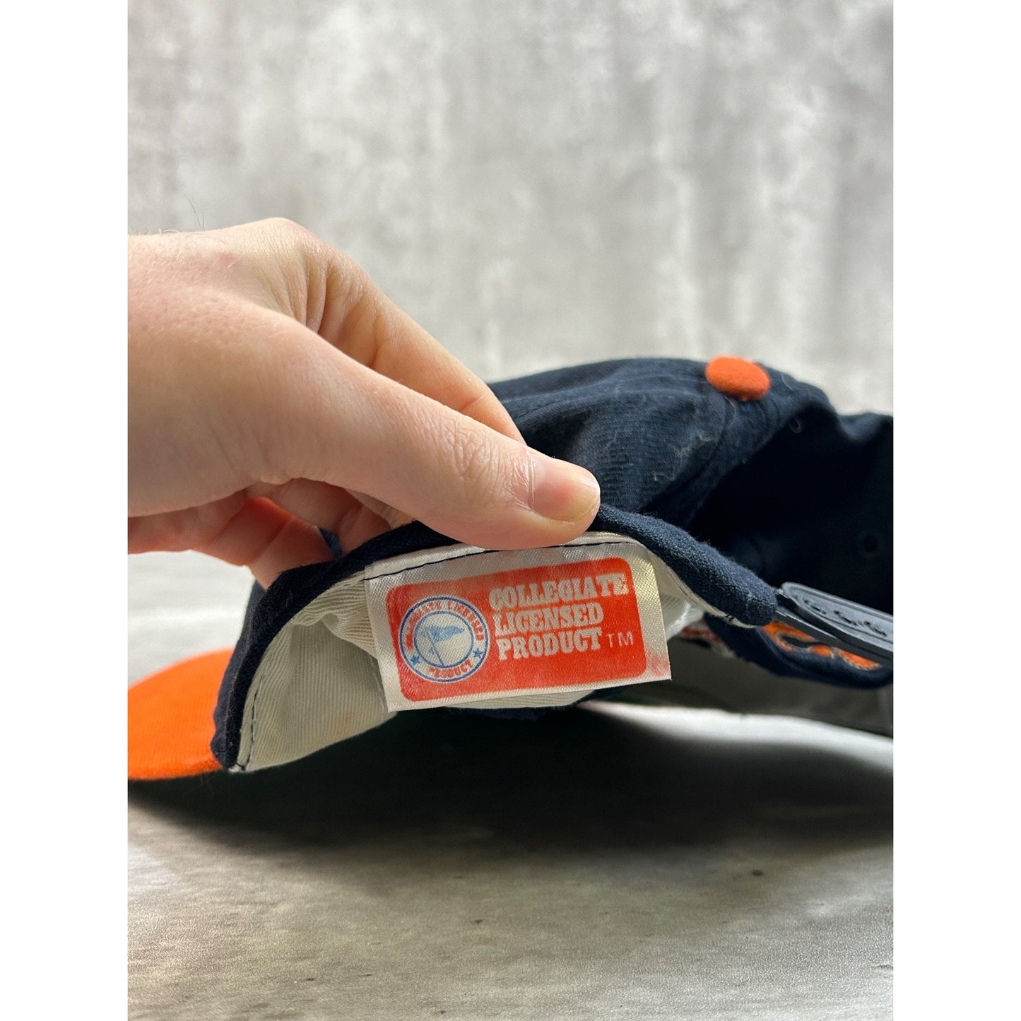 Vintage 90s Syracuse Orangemen NCAA Embroidered Spellout Snapback Hat OSFA