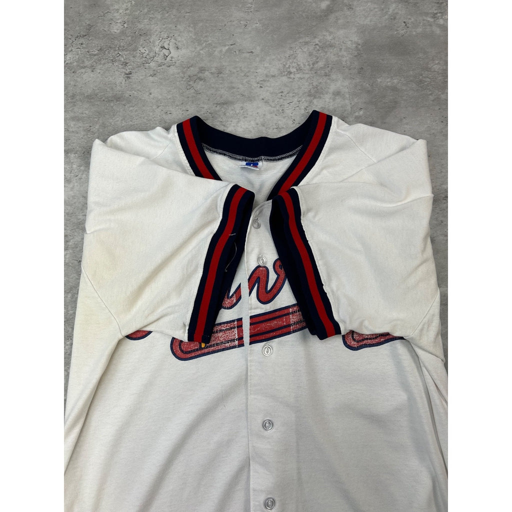 Vintage 90s Atlanta Braves MLB Russell Athletic Baseball Jersey Size XL