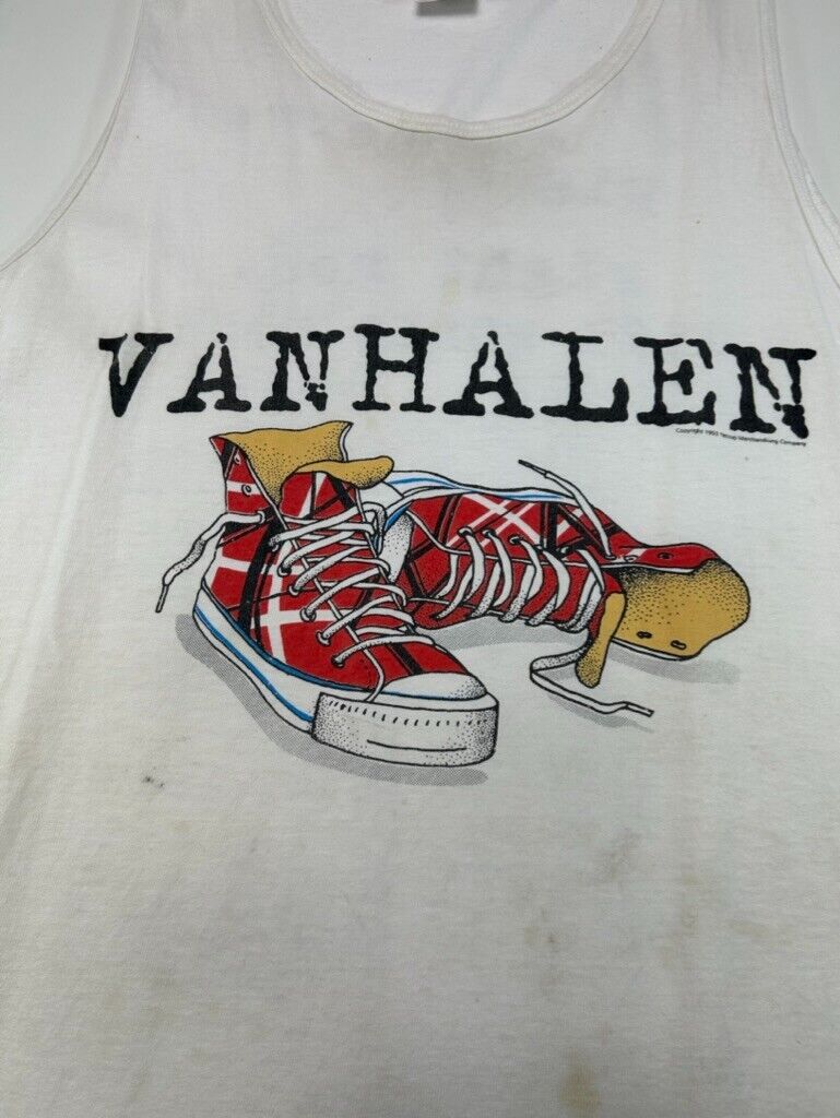 Vtg 1993 Van Halen Right Here Right Now Tour Rock Music Sleeveless T-Shirt Sz XL