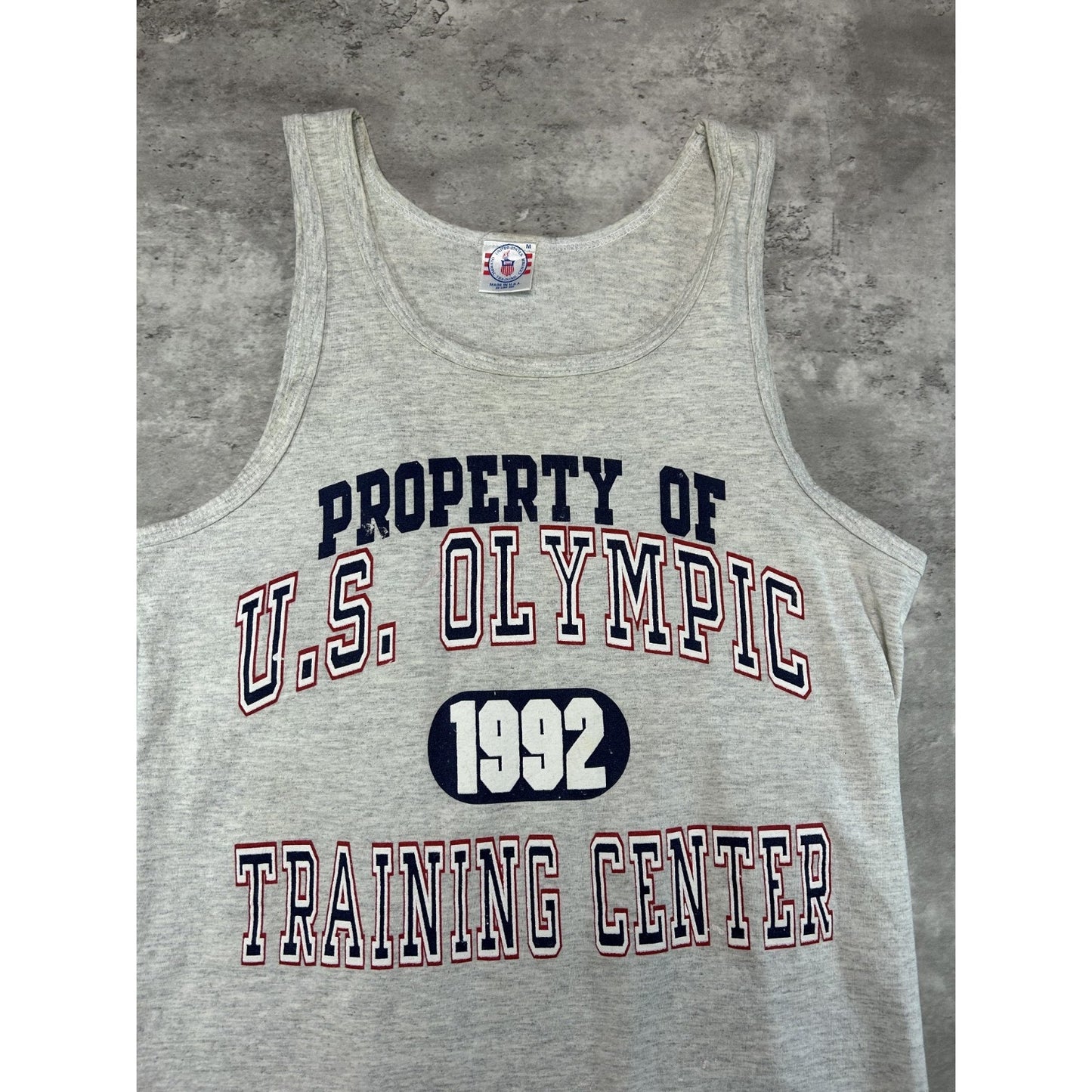 Vintage 1992 US Olympic Training Center Graphic Sleeveless T-Shirt Size Medium