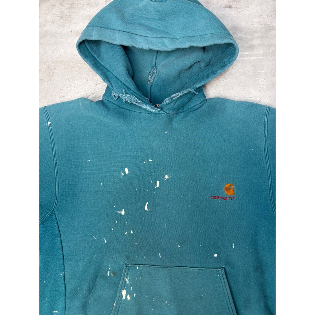 Vintage 80s/90s Carhartt Embroidered Logo Spellout Workwear Sweatshirt Sz Large