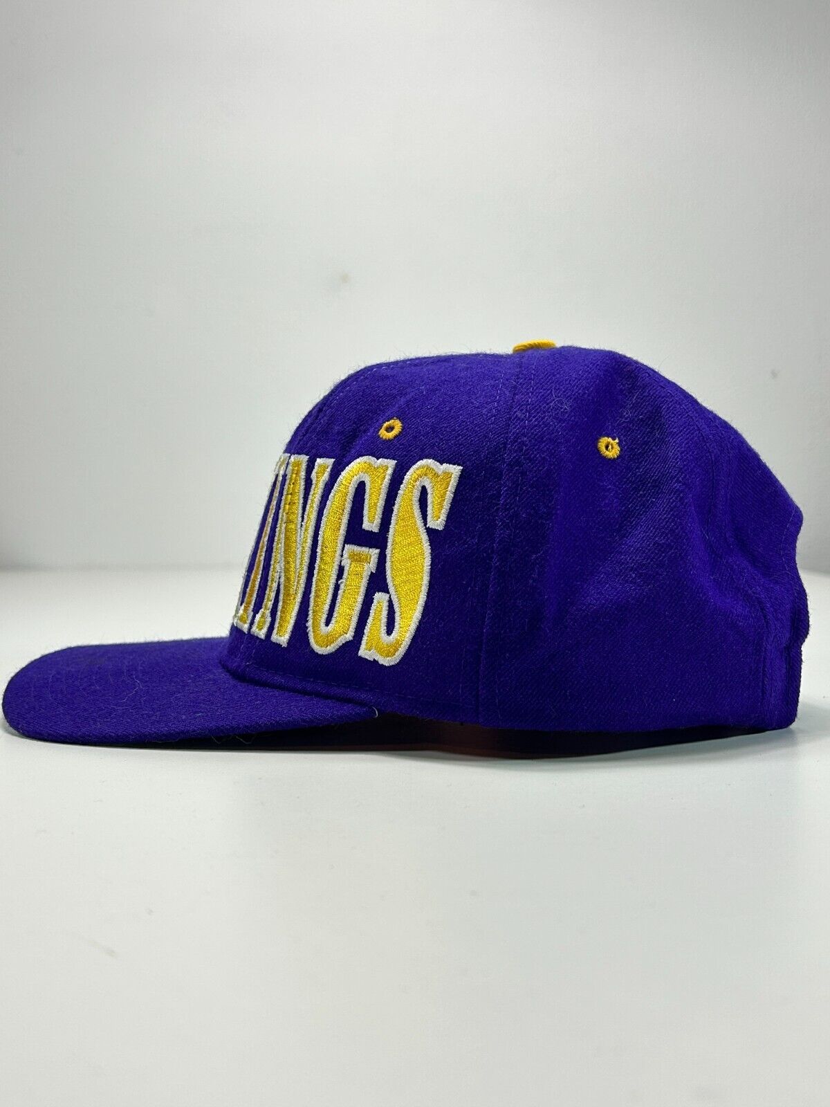 Vintage 90s Minnesota Vikings NFL Tri Power Starter Spell Out Snapback Hat OSFA