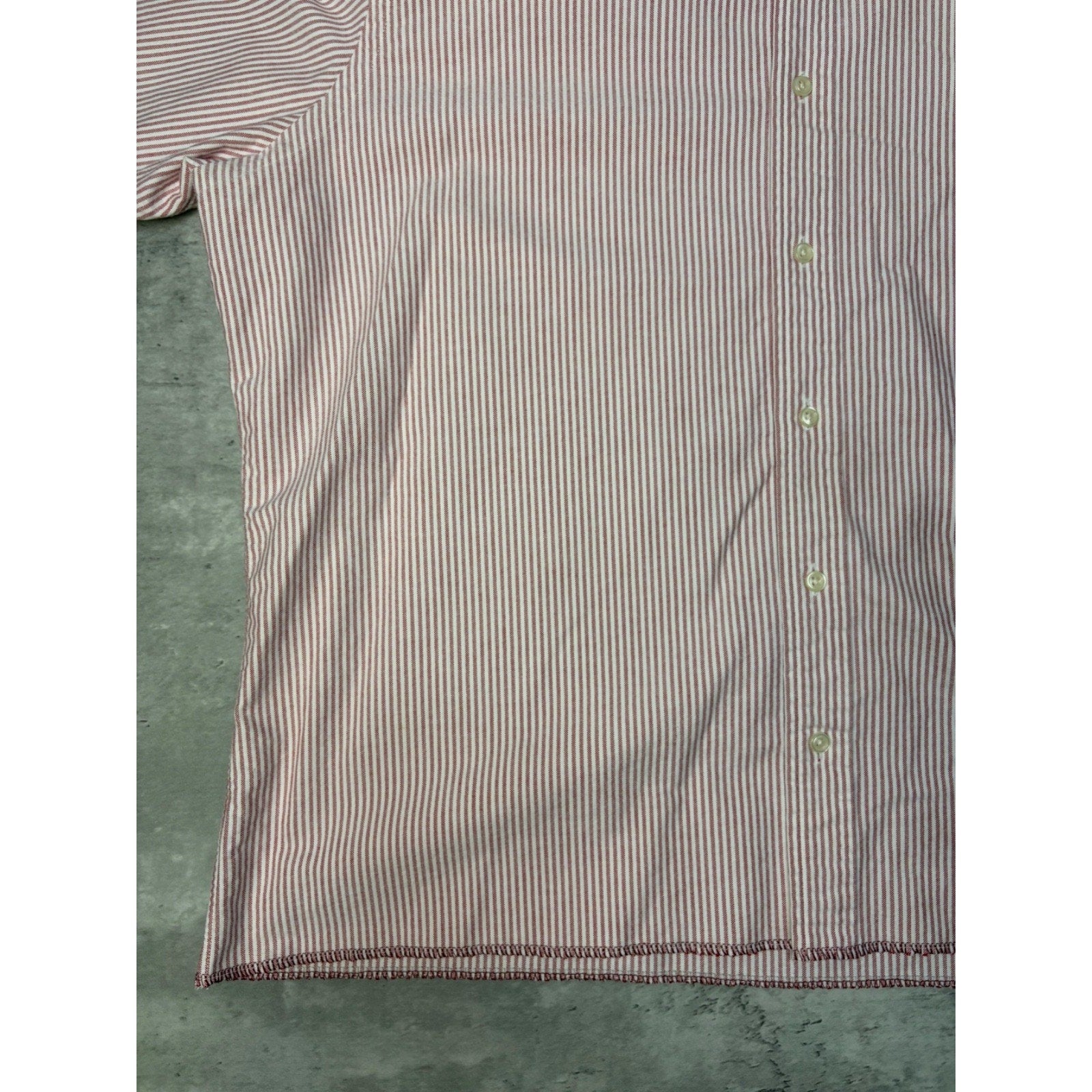 Vintage Polo Ralph Lauren Embroidered Pony Striped Cropped Button Up Shirt Sz XL