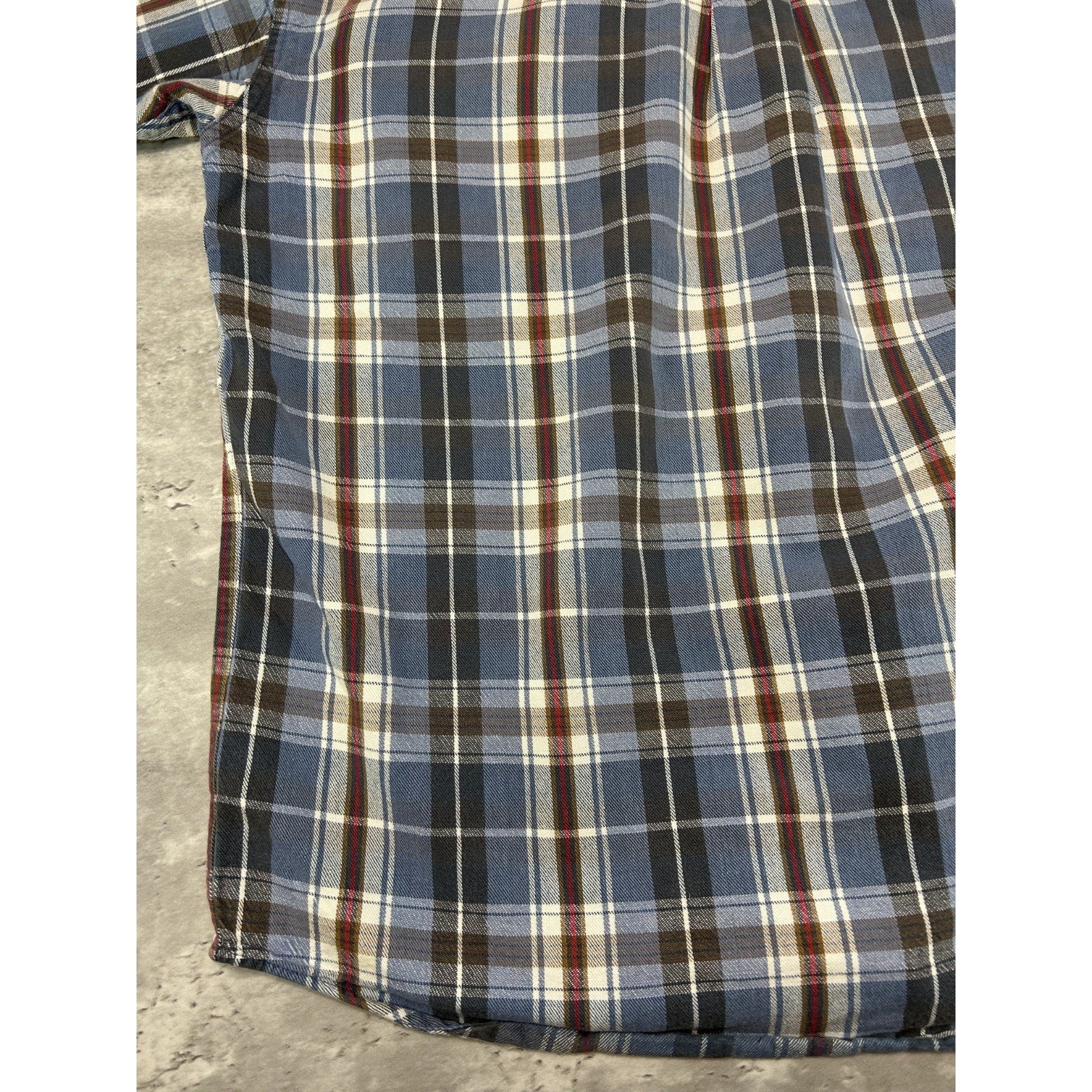 Vintage 90s Eddie Bauer Plaid Long Sleeve Double Pocket Button Up Shirt Medium