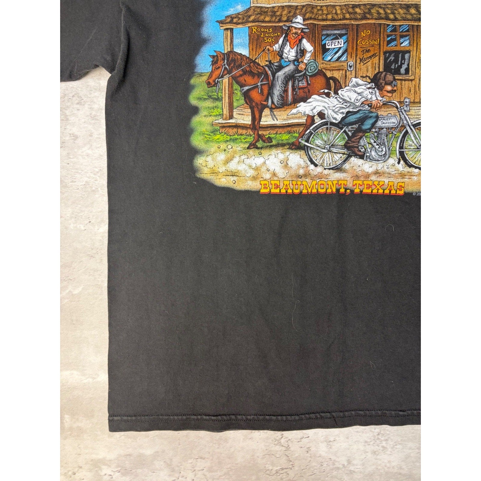 Vintage 2001 Harley Davidson Shut Up And Ride Spellout Graphic T-Shirt Sz Large