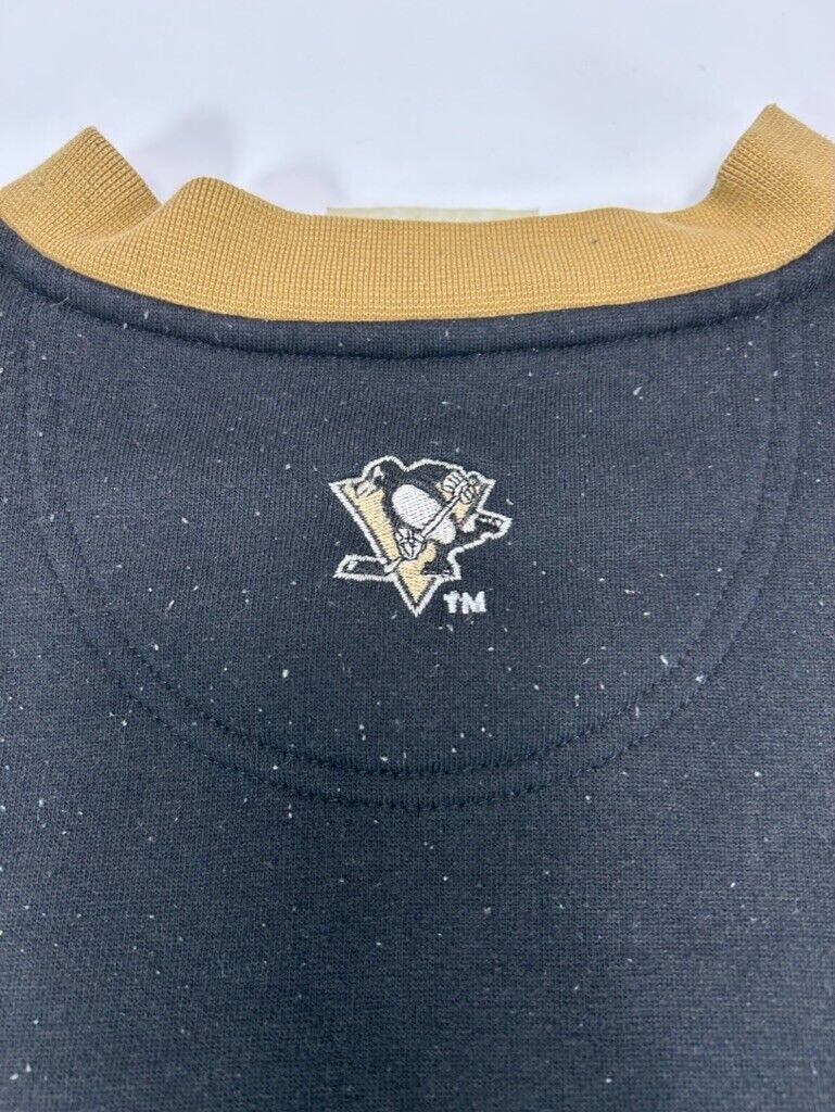 Vintage Pittsburgh Penguins NHL Embroidered Spellout Hockey Sweatshirt Sz Medium