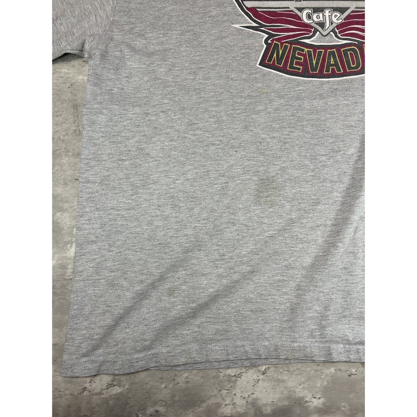 Vintage Harley Davidson Cafe Graphic Spellout Long Sleeve T-Shirt Size 2XL