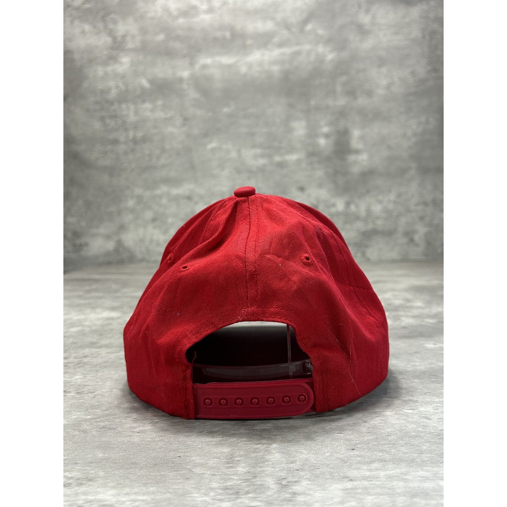 Vintage Firestone Racing Embroidered Spellout Snapback Hat OSFA Red