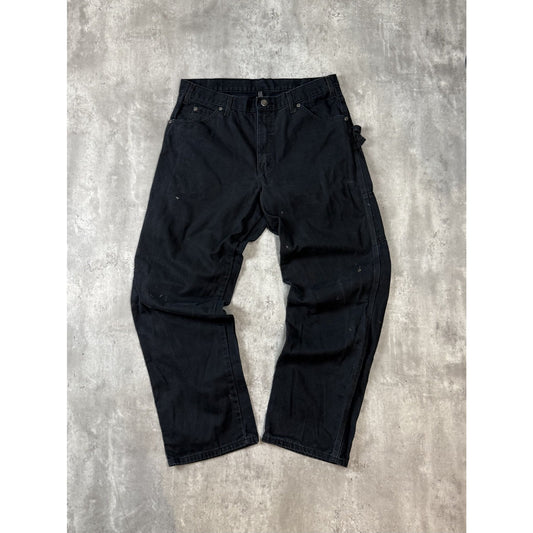 Vintage Dickies Canvas Workwear Carpenter Pants Size 36 Black