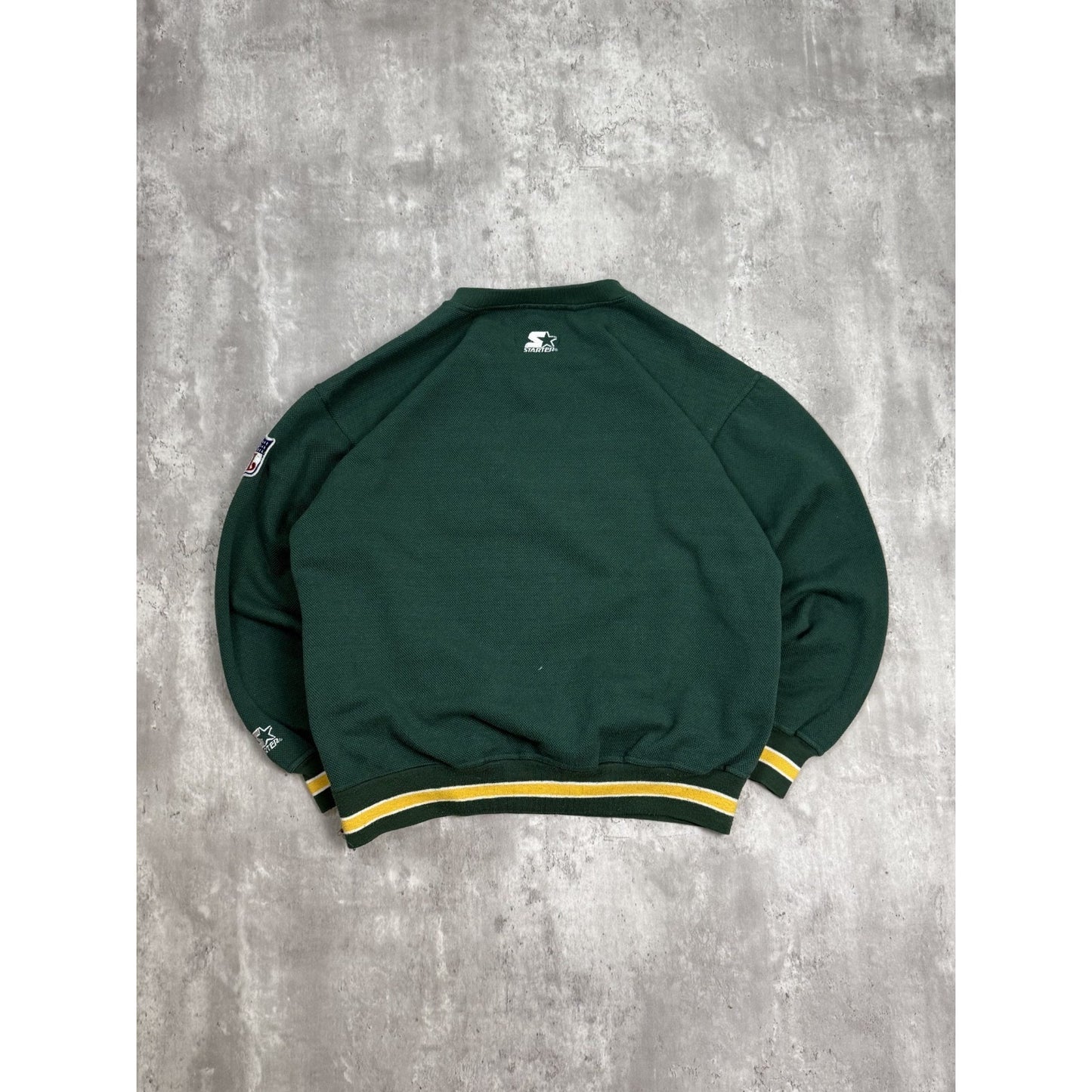 Vintage 90s Green Bay Packers NFL Embroidered Starter Tailsweep Sweatshirt Large