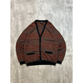 Vintage 90s Tosani Ripple Stripe Print Knit Cardigan Sweater Size Large