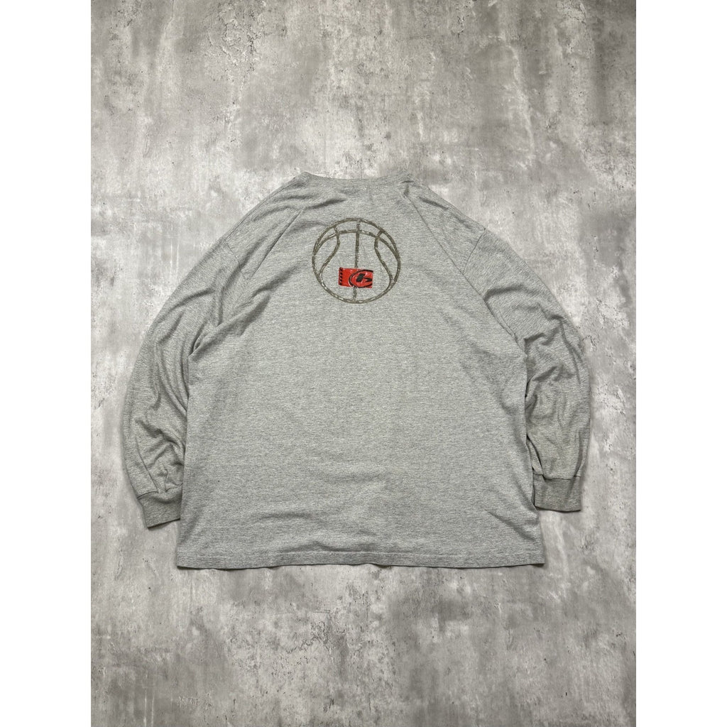 Vintage Y2K Bum Equipment Basketball Graphic Spellout Long Sleeve T-Shirt Sz XL