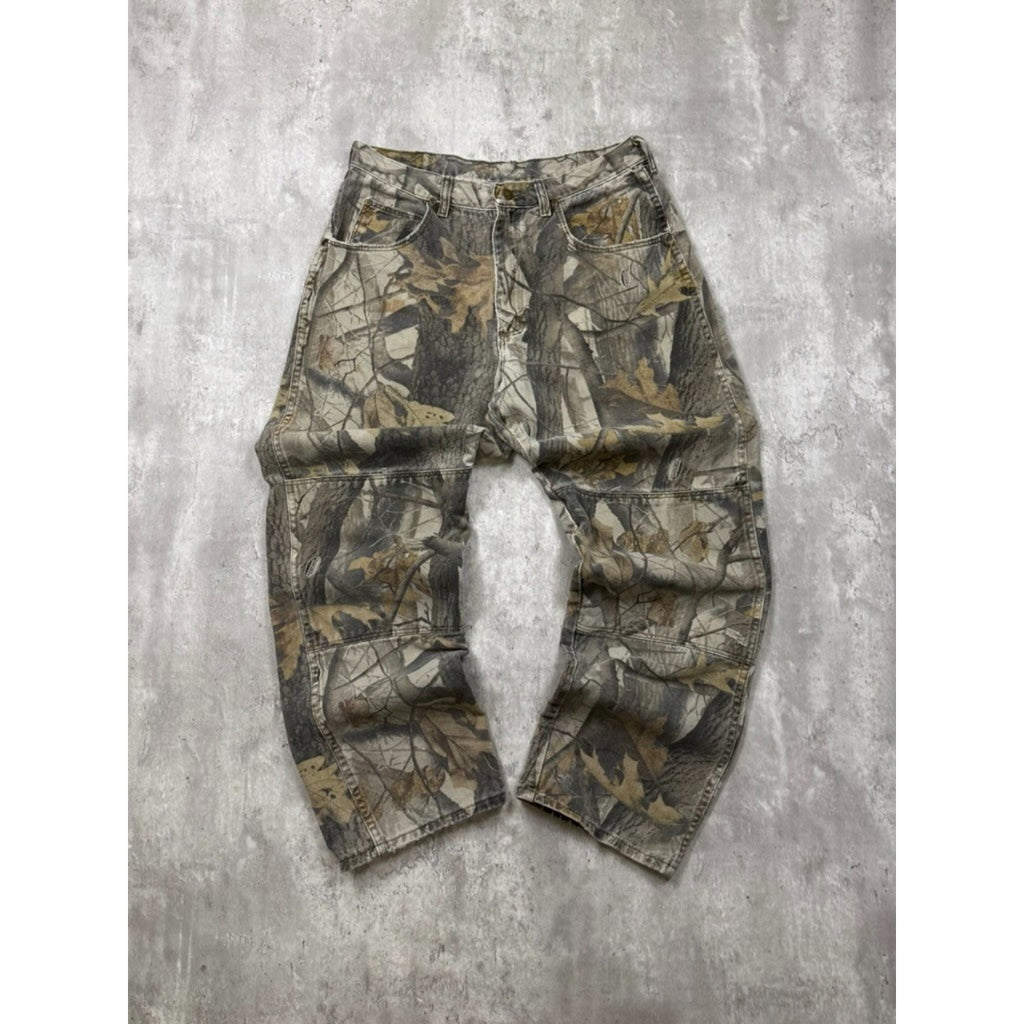 Vintage Wrangler Realtree Hardwoods Camo Double Knee Hunting Pants Size 32