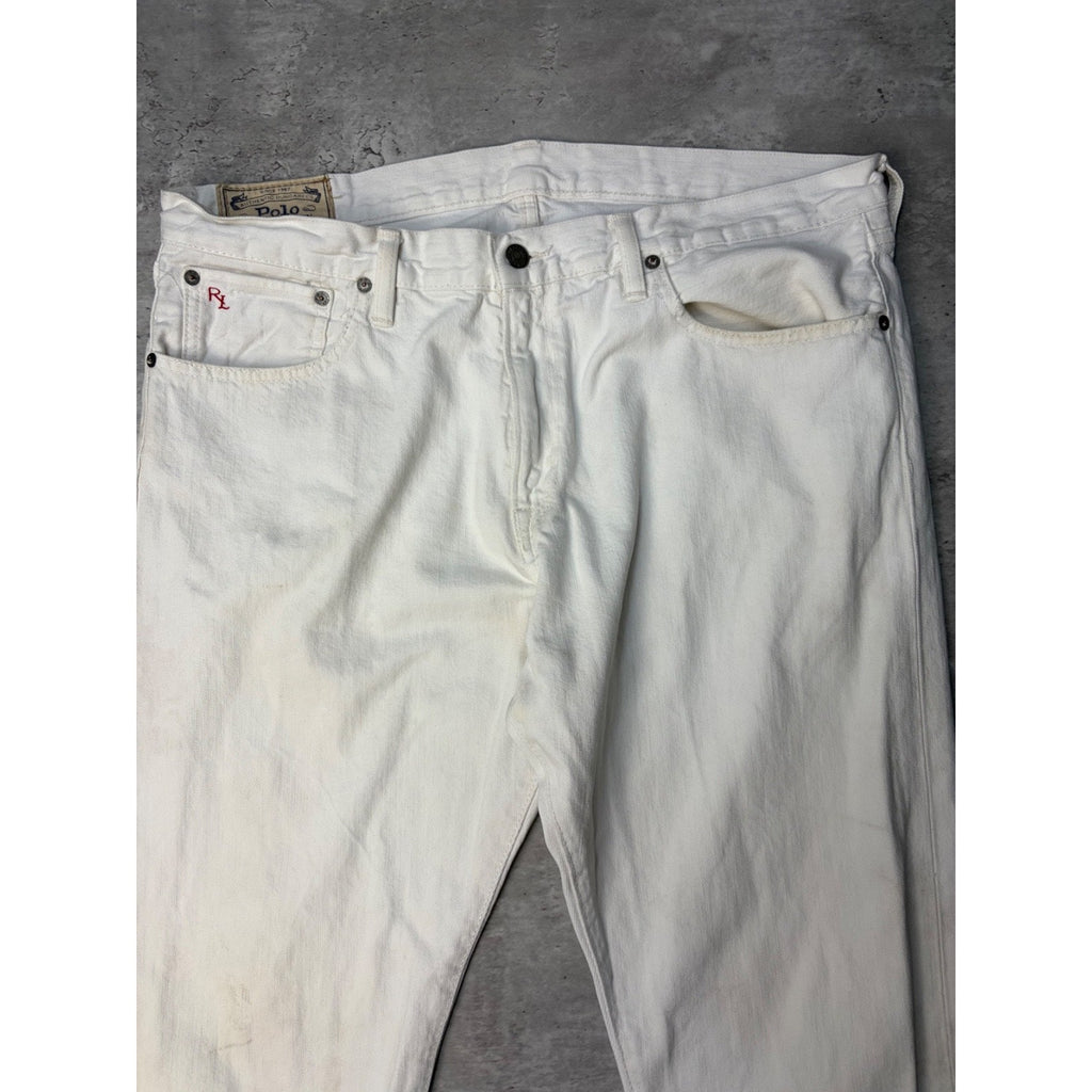 Vintage Polo Ralph Lauren White Denim Pants Size 38