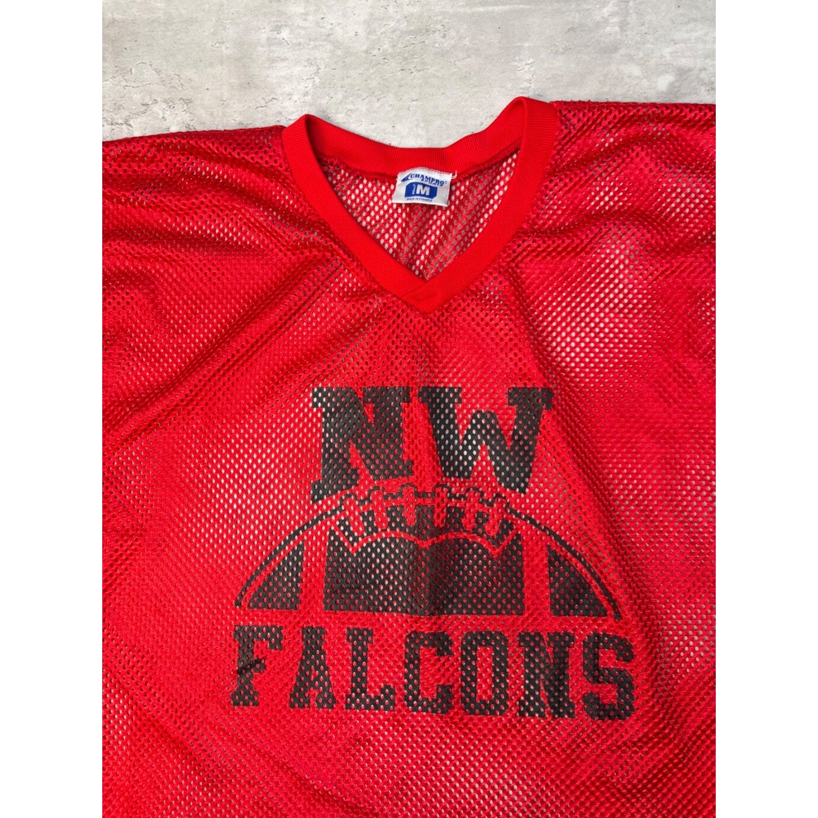 Vintage NW Falcons Football Graphic Mesh Jersey Size Medium