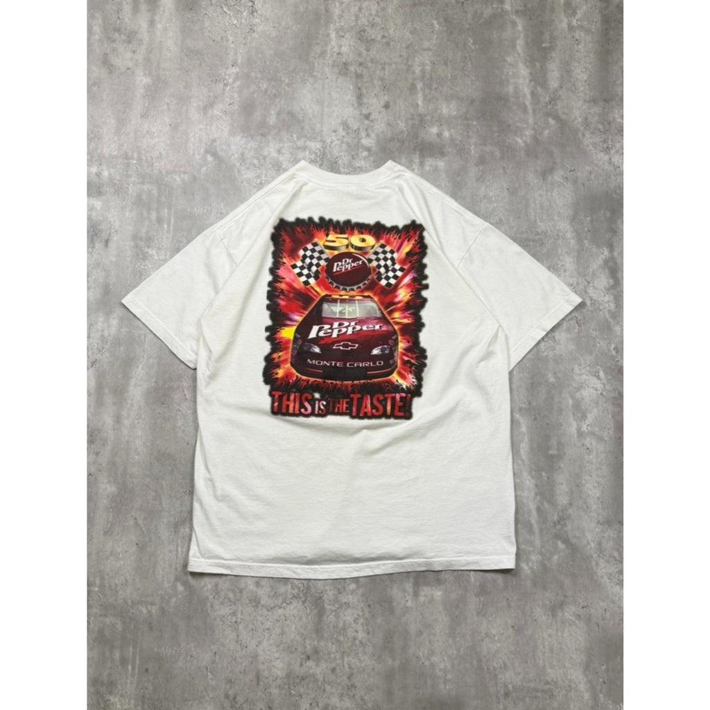 Vintage Dr Pepper Thirst To Win Nascar Graphic T-Shirt Size XL