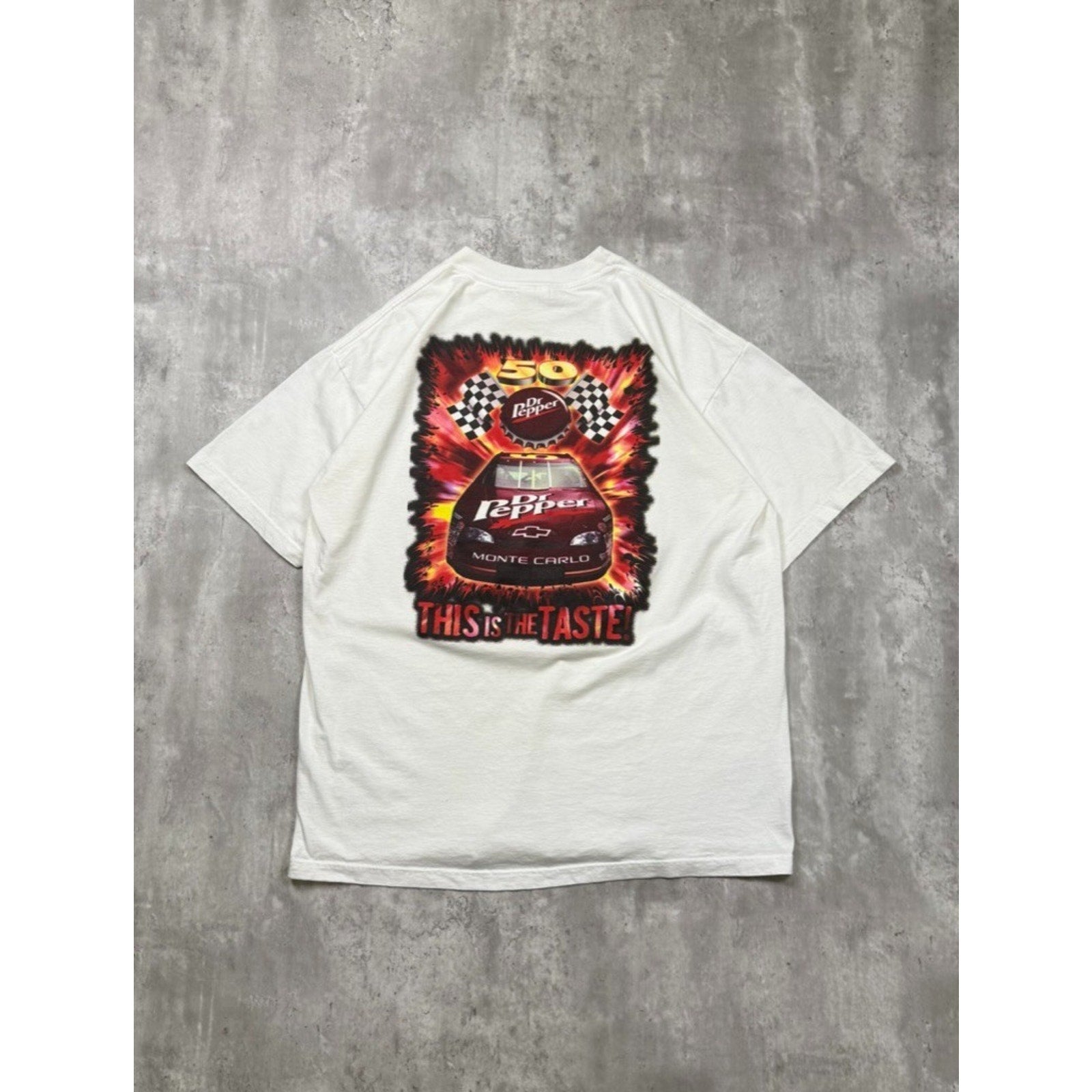 Vintage Dr Pepper Thirst To Win Nascar Graphic T-Shirt Size XL