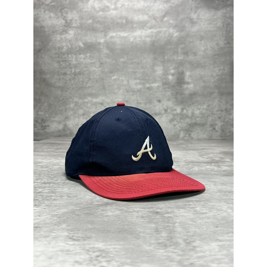 Vintage 90s Atlanta Braves MLB Embroidered Logo Snapback Hat OSFA