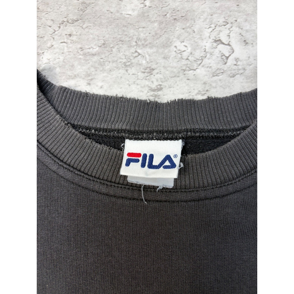 Vintage 90s Fila Embroidered Logo Spellout Sweatshirt Size Small