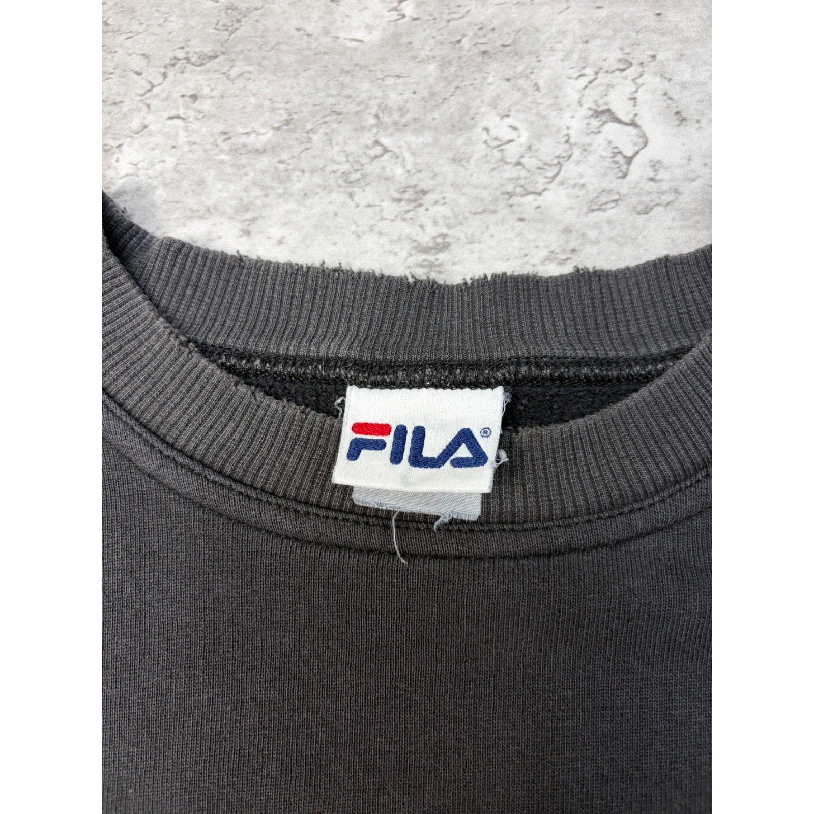 Vintage 90s Fila Embroidered Logo Spellout Sweatshirt Size Small