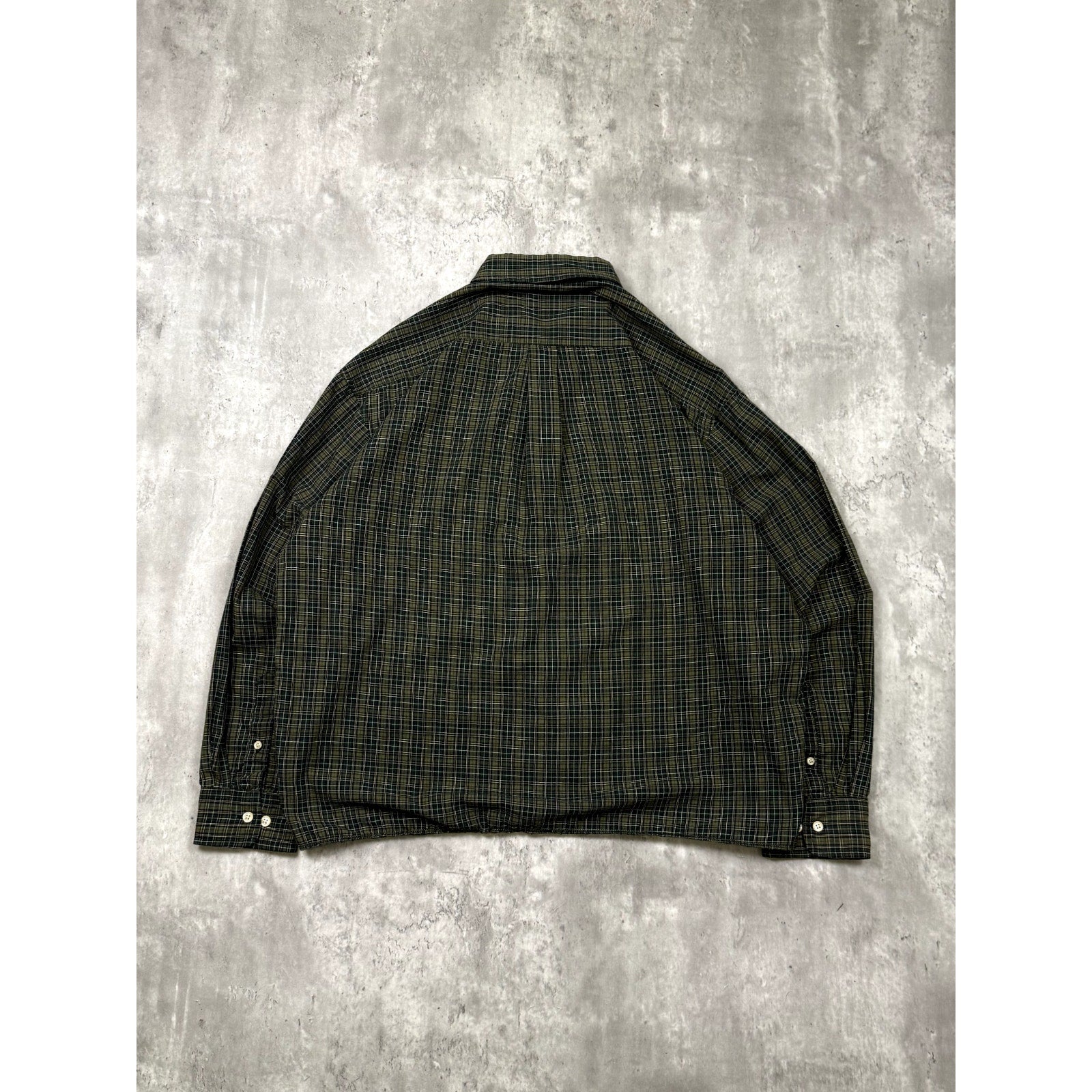 Vintage Basic Editions Single Pocket Plaid Cropped Button Up Shirt Size Large