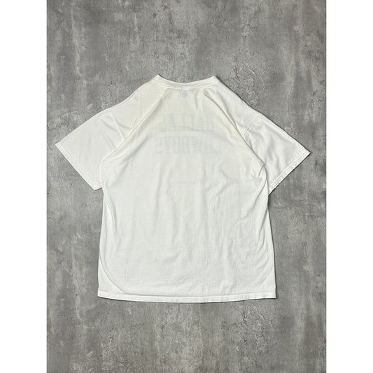 Vintage 90s Dallas Cowboys NFL Embroidered Spellout T-Shirt Size XL White