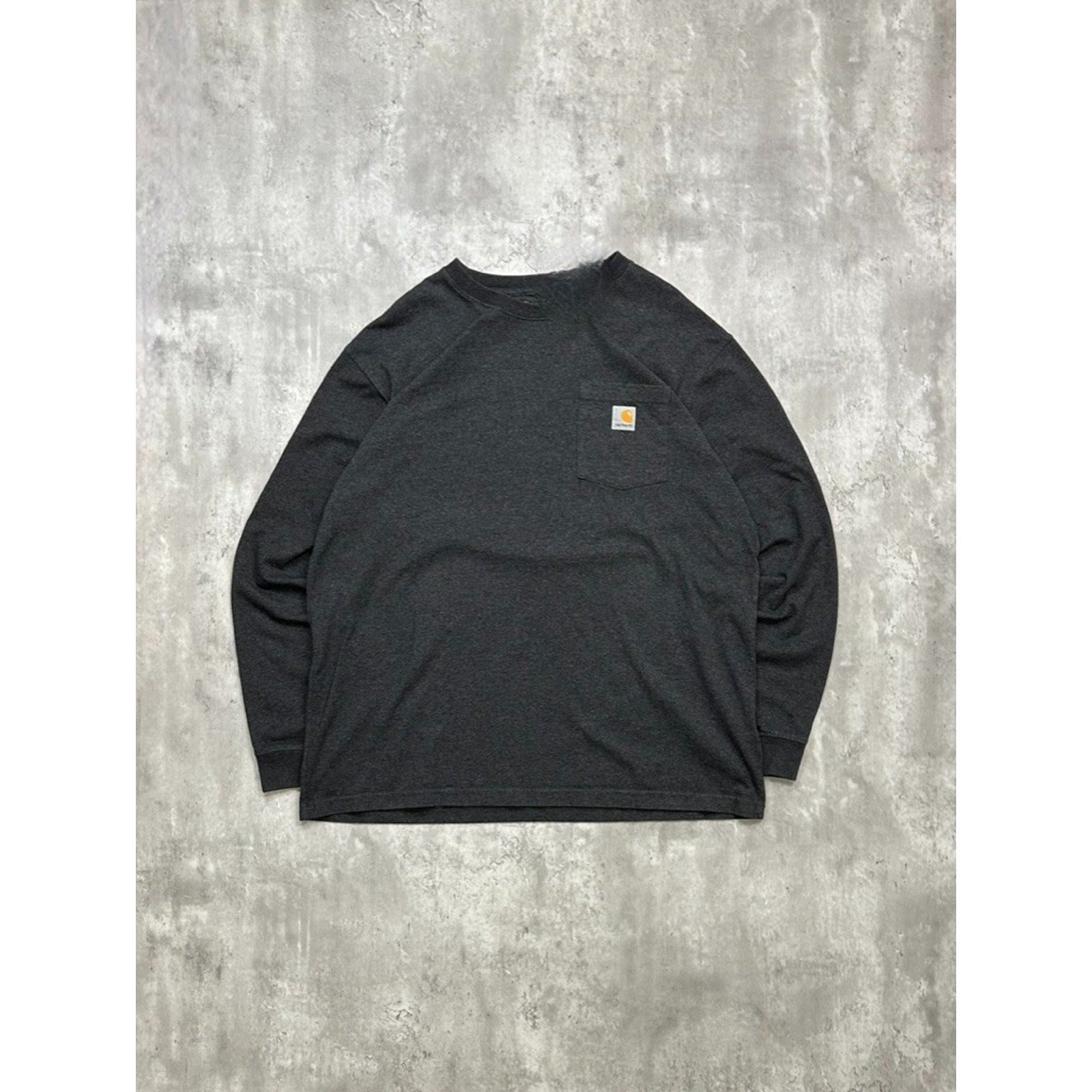 Vintage Carhartt Embroidered Patch Workwear Pocket Long Sleeve T-Shirt Size XL