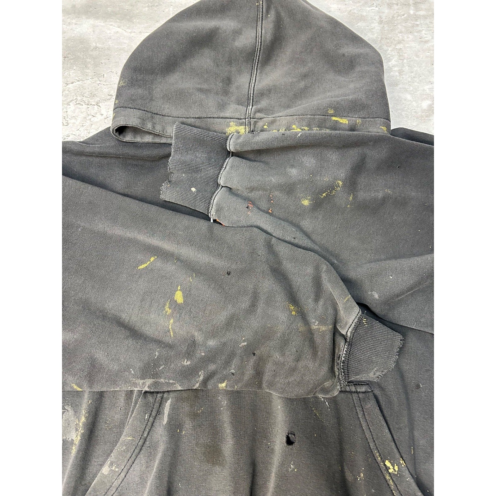 Vintage Harley Davidson Distressed Embroidered Logo Hooded Sweatshirt Size Large