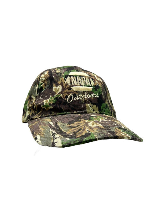 Vintage Nappa Outdoors Embroidered Camo Hunting Strapback Hat OSFA