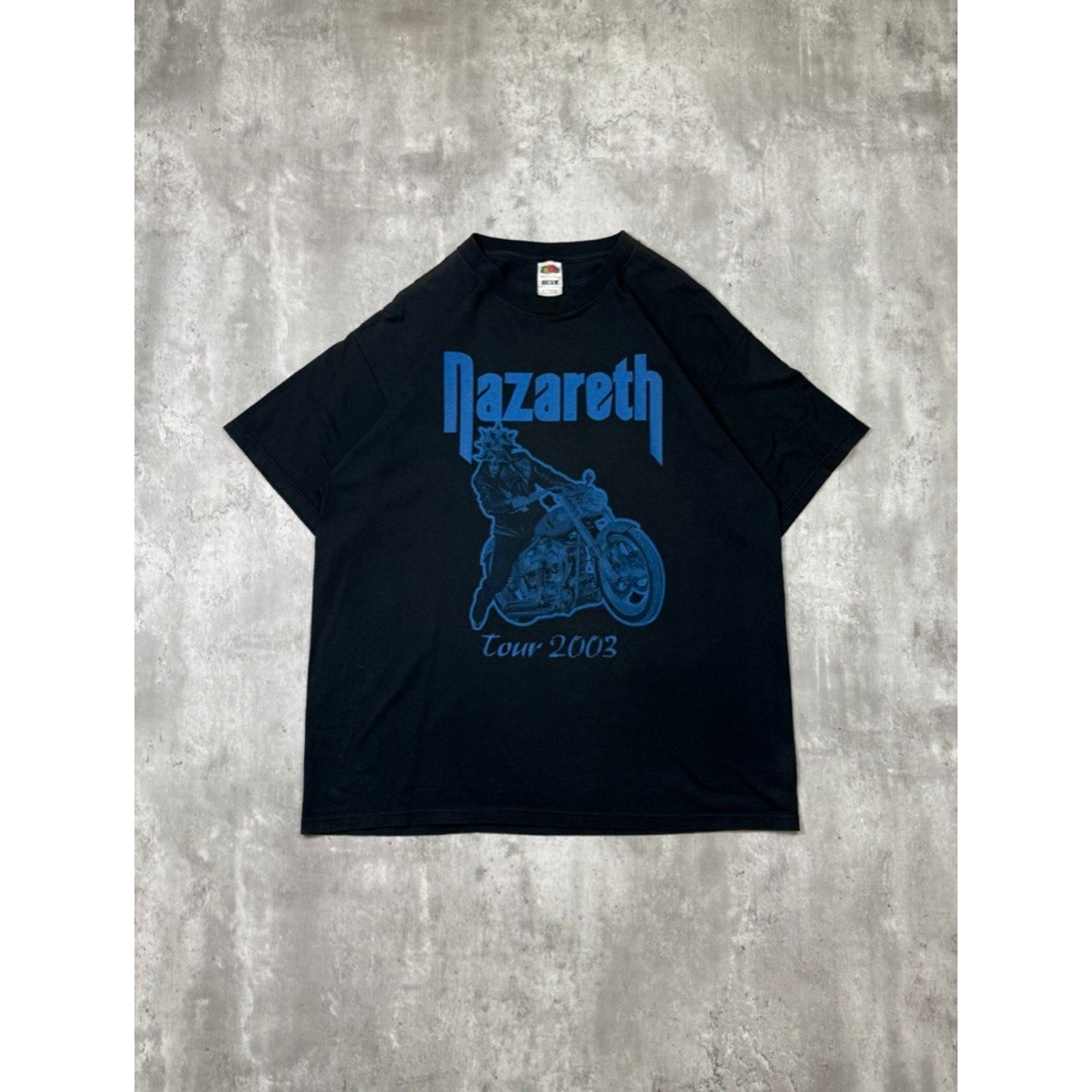 Vintage 2003 Nazareth Rock Music Tour Motorcycle Graphic Band T-Shirt Size XL