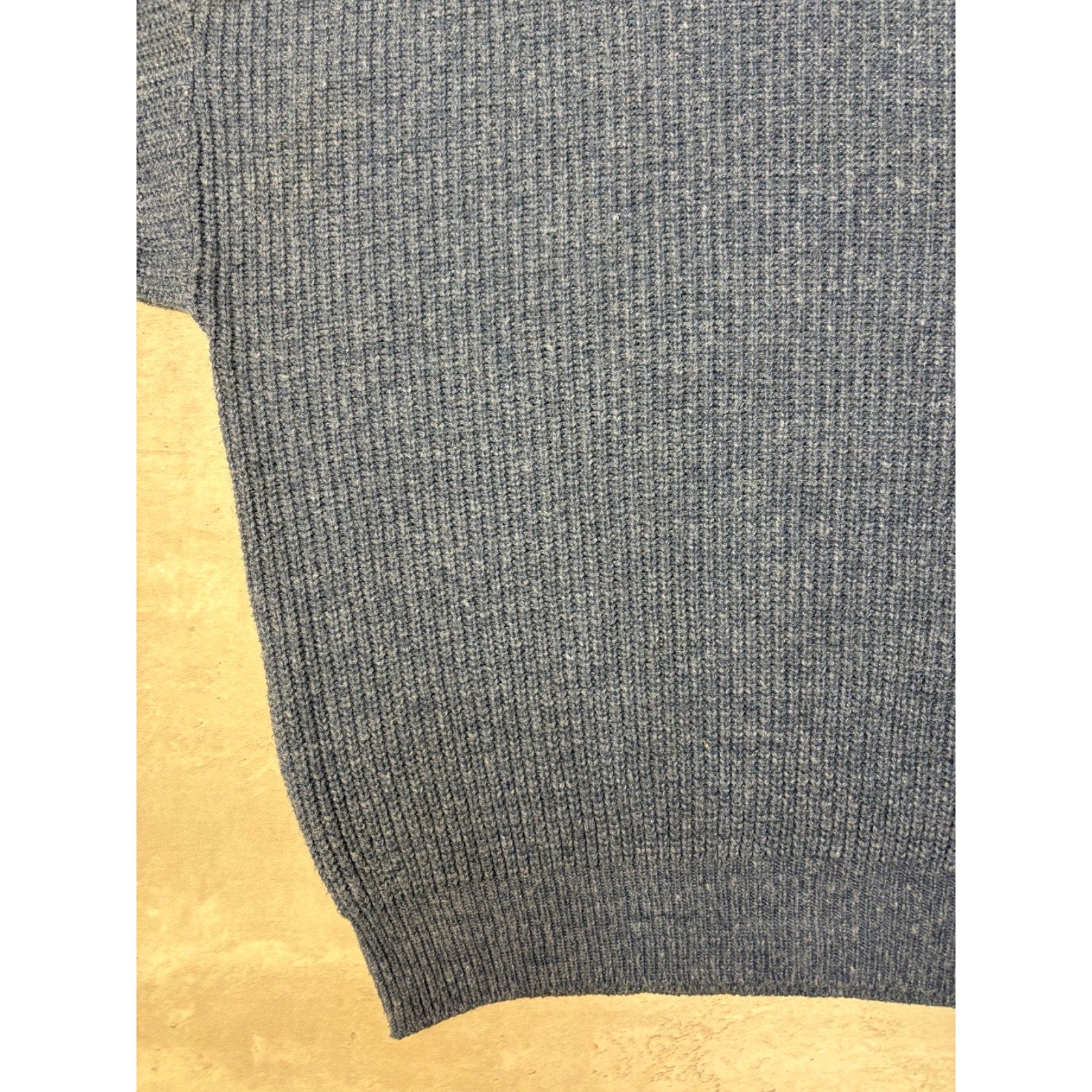 Vintage Backroad Blues Ribbed Pullover Blue Knit Sweater Size XL