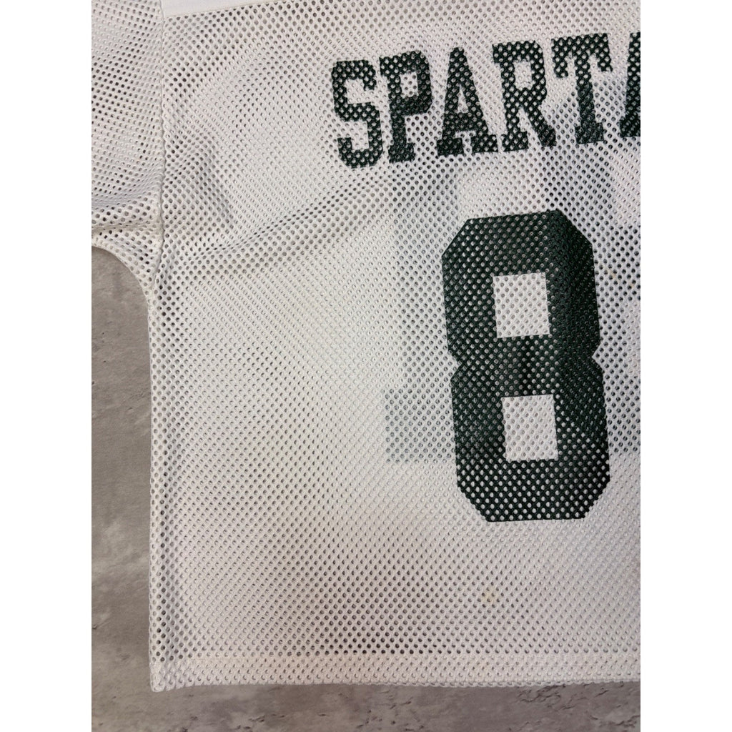 Vintage 90s Michigan State Spartans #81 NCAA Mesh Football Jersey Size Medium