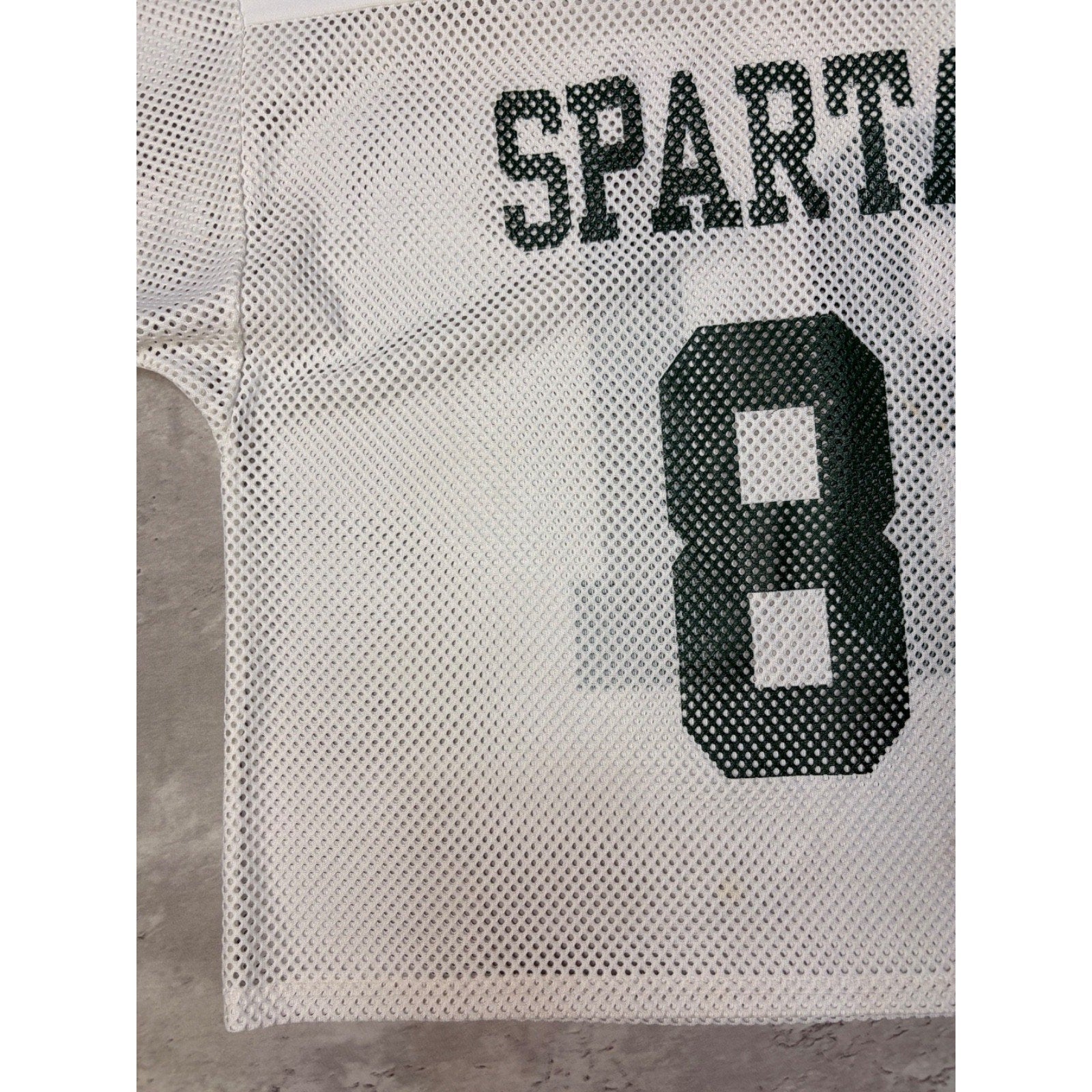 Vintage 90s Michigan State Spartans #81 NCAA Mesh Football Jersey Size Medium