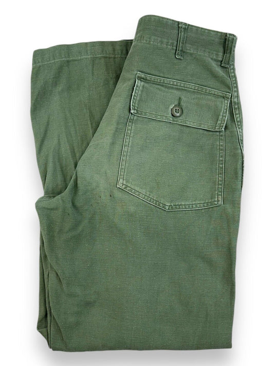 Vintage 70s/80s US Military Issue OG-107 Army Pants Size 28 Green