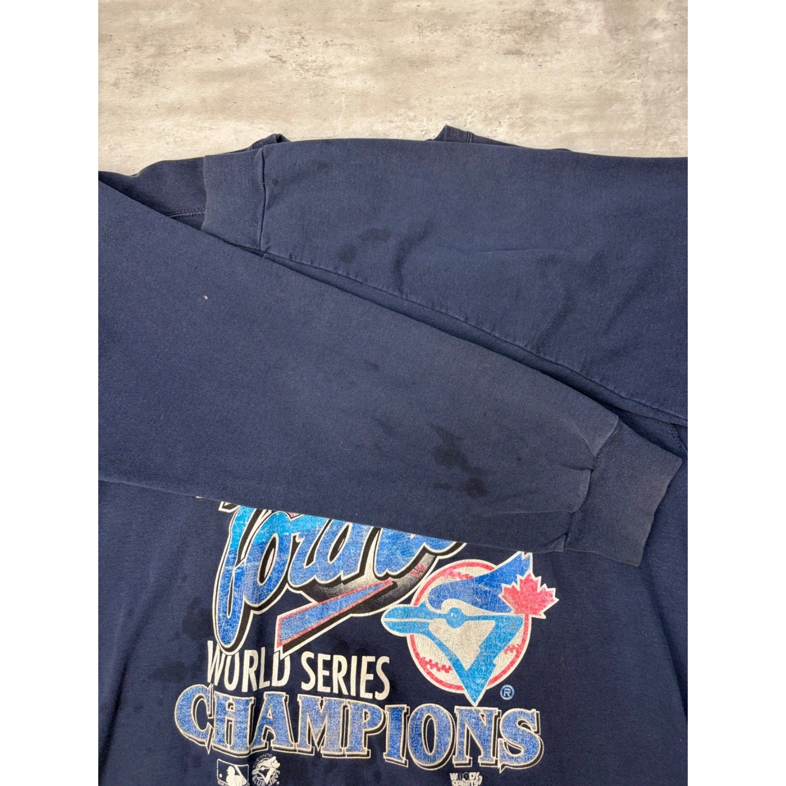 Vintage 1993 Toronto Blue Jays MLB World Series Champs Graphic Sweatshirt Sz XL
