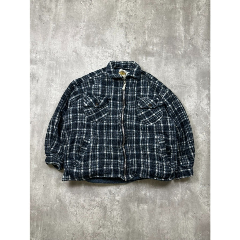 Vintage Earth Ragz Plaid Heavyweight Full Zip Jacket Size Large