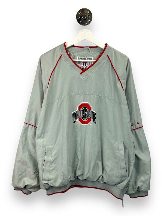 Vintage 90s Ohio State Buckeyes NCAA Pullover Nylon Windbreaker Jacket Size XL