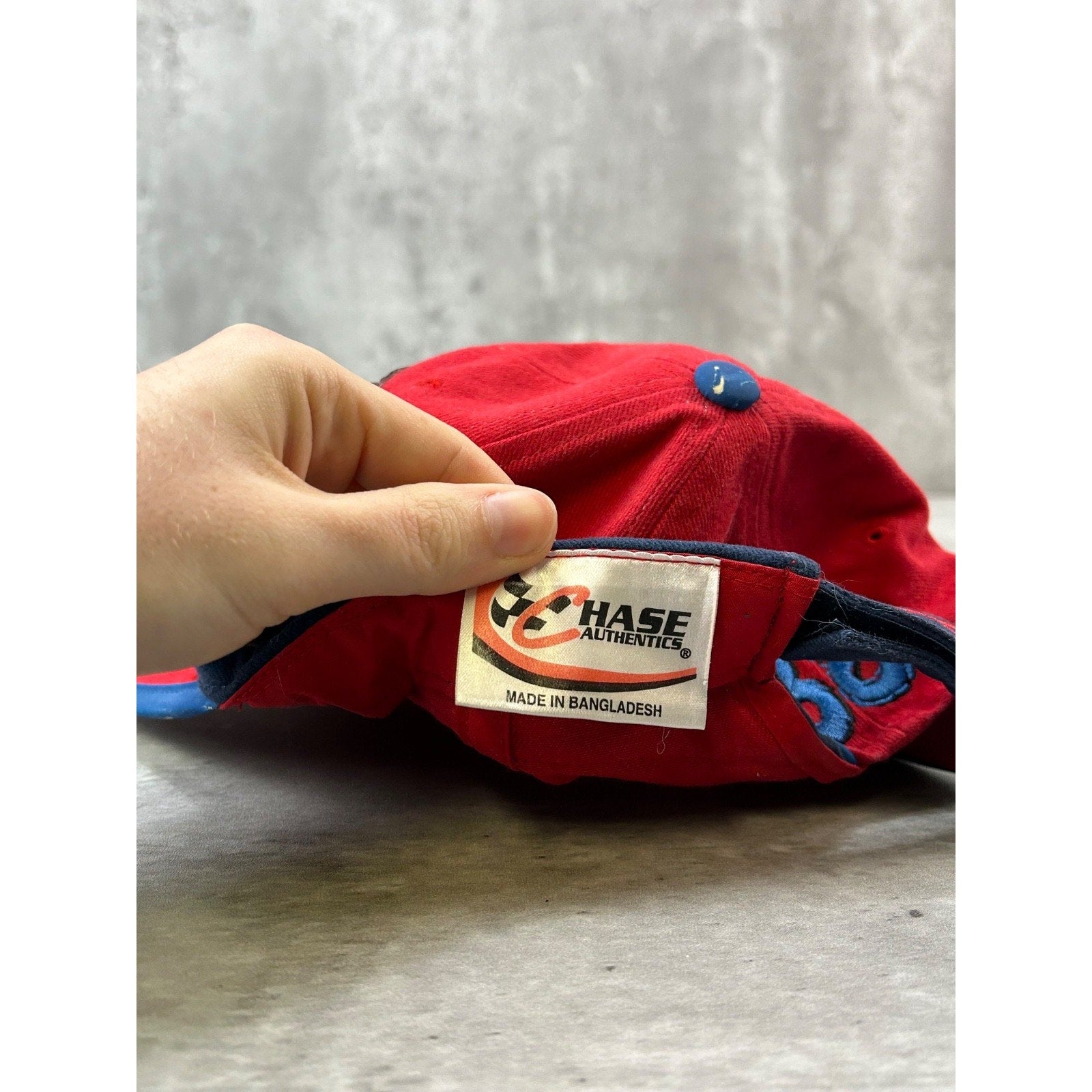 Vintage M&M Racing Team Embroidered Spellout Nascar Strapback Hat OSFA