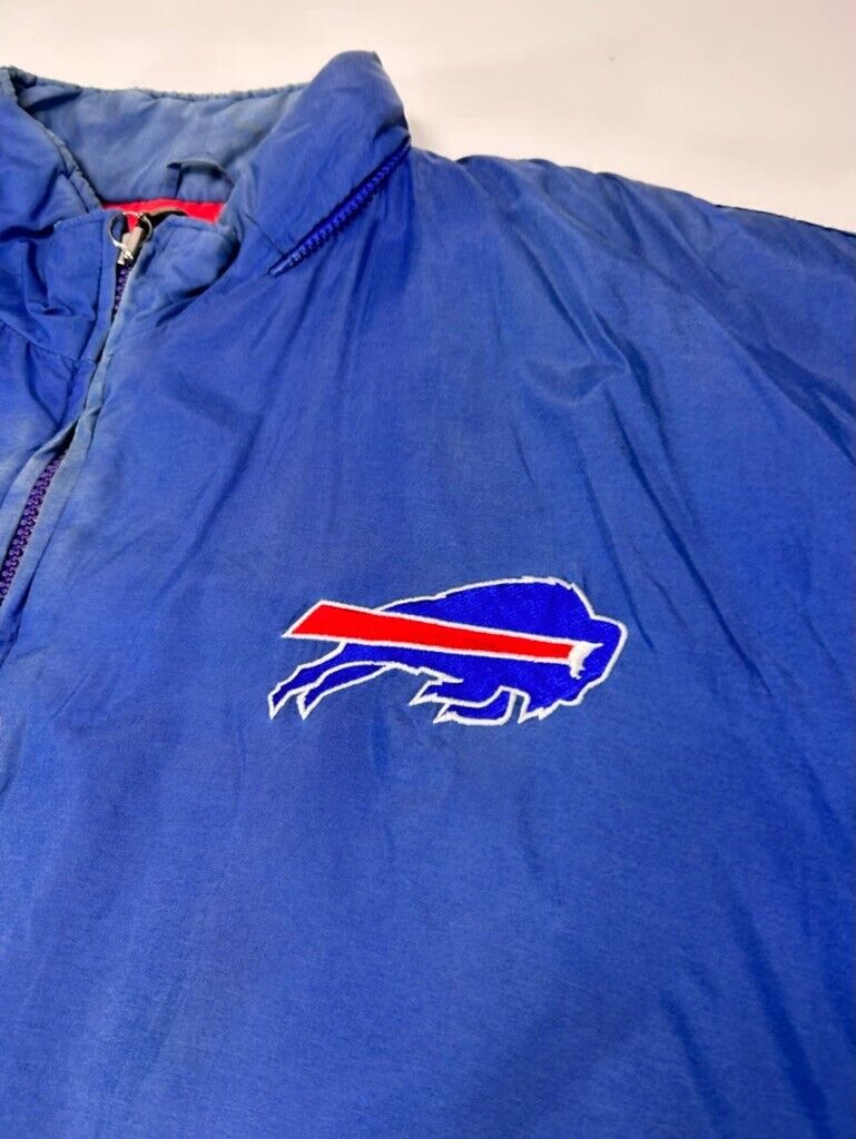 Vintage 90s Buffalo Bills NFL Insulated Full Zip Logo 7 Football Jacket Size 3XL