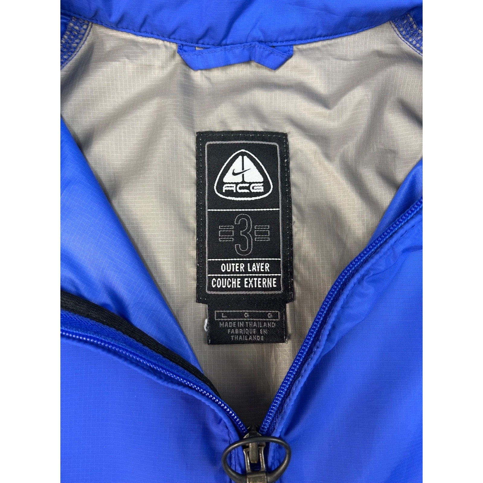 Vintage 2000s Nike ACG Graphic Logo Full Zip Windbreaker Jacket Size Large