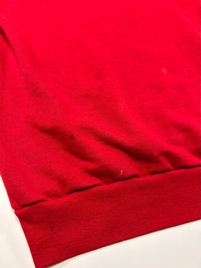 Vintage 80s Coca Cola Script Spellout Crewneck Sweatshirt Size Large Red