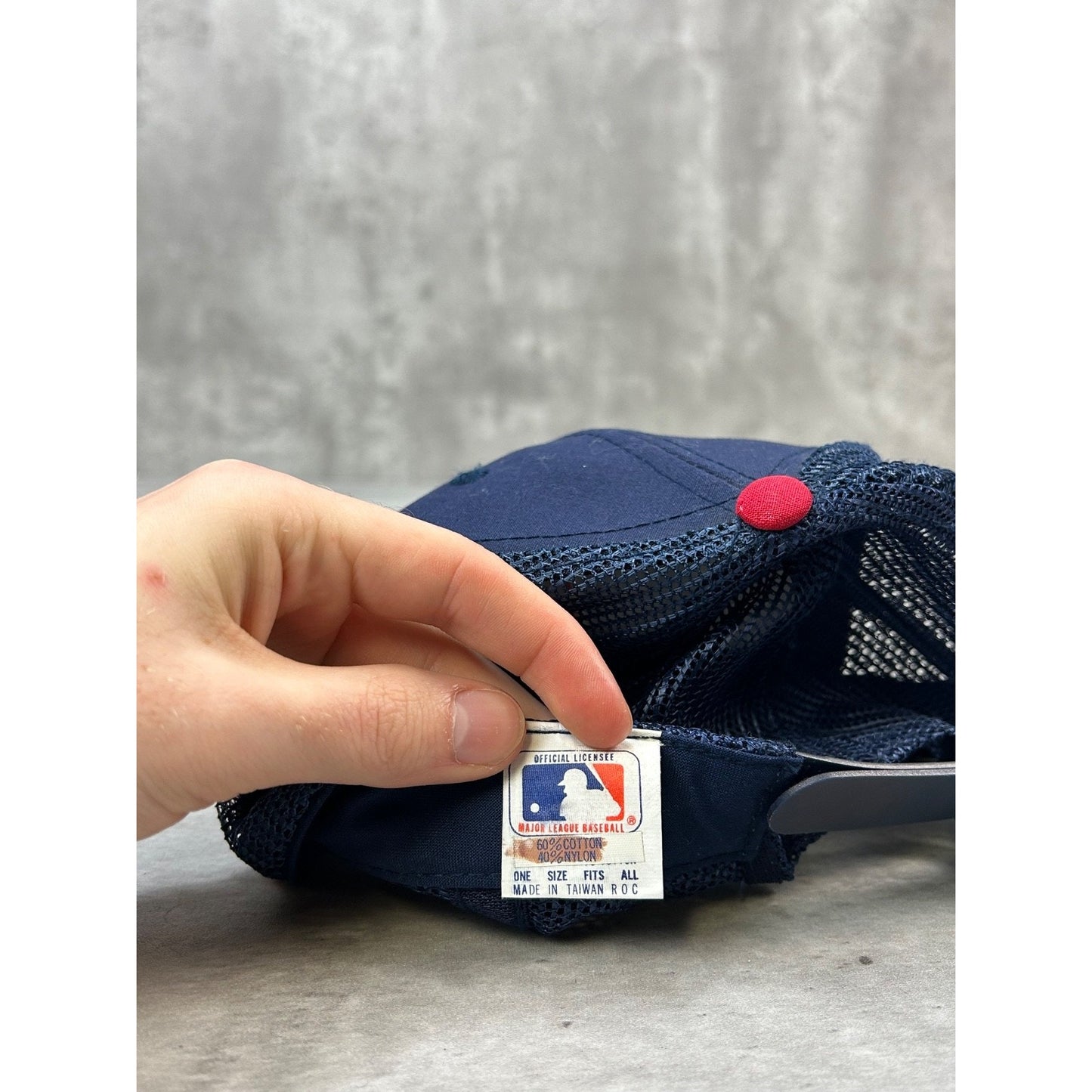 Vintage 80s California Angels MLB Embroidered Logo Trucker Snapback Hat OSFA