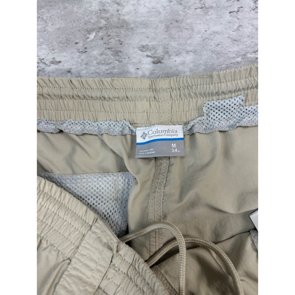 Vintage Columbia PFG Multi Pocket Convertible Nylon Fishing Pants Size Medium