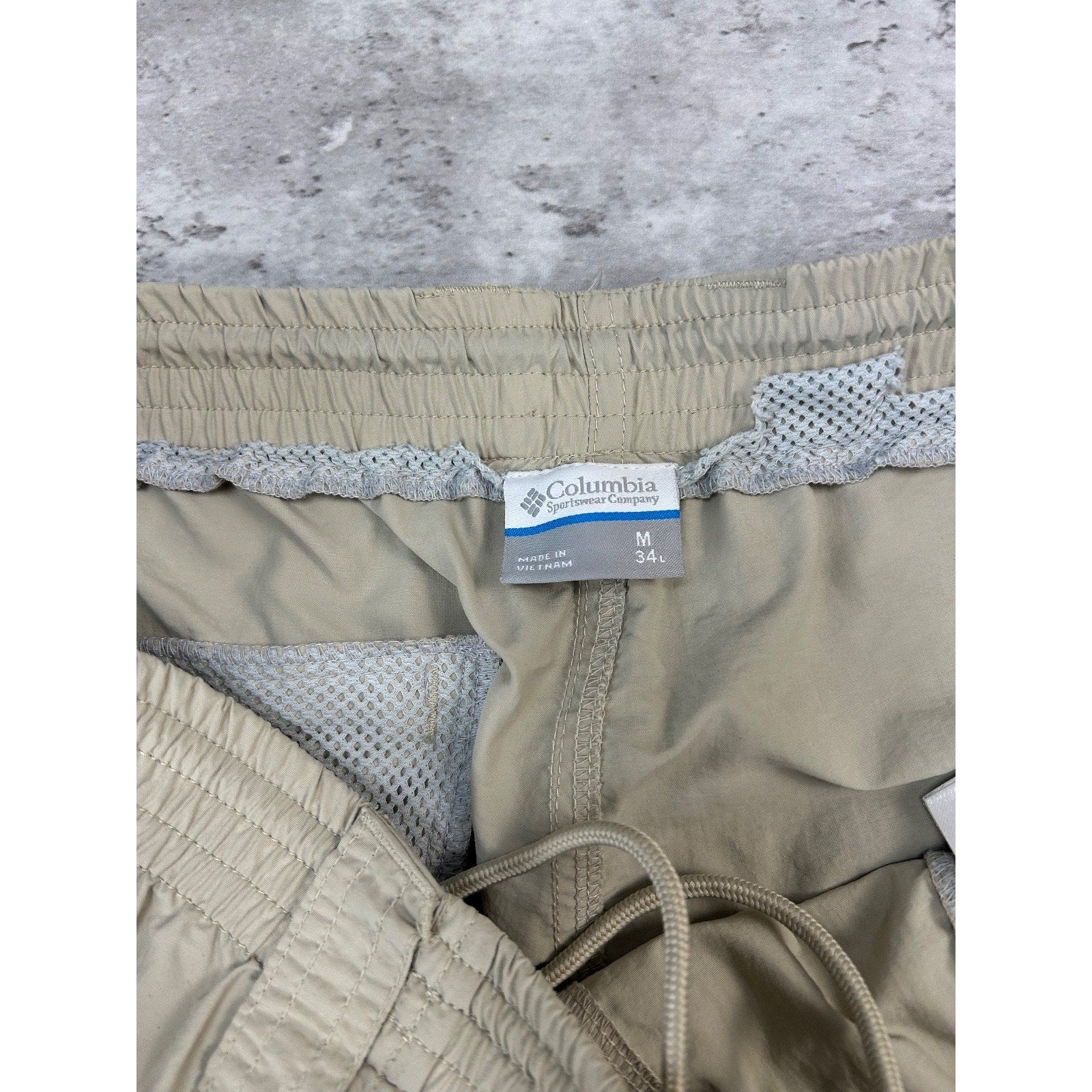 Vintage Columbia PFG Multi Pocket Convertible Nylon Fishing Pants Size Medium